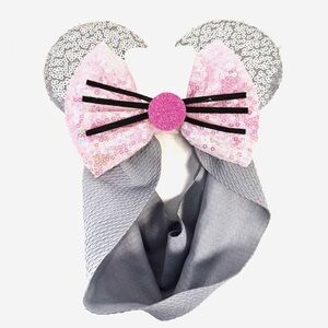 Disney Inspired Ratatouille Mouse Ears Headband with Pink Bow